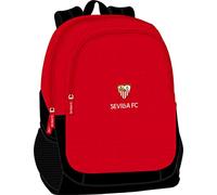 SEVILLA FC - Mochila Escolar Infantil, Ideal para Niños de Diferentes Edades, Cómoda y Versátil, Calidad y Resistencia, 32x16x44 cm, Color Rojo/negro