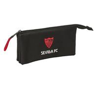 SEVILLA FC - Portatodo Triple, Estuche Infantil, Estuche Niño, Ideal para Niños en Edad Escolar, Cómodo y Versátil, Calidad y Resistencia, 22x3x12 cm