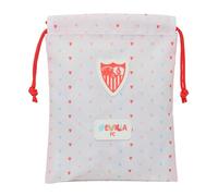 SEVILLA FC PREESCOLAR - Saquito Merienda Lunch Bag, Portatodo, Calidad y Máxima Resistencia, Porta Comida, Recreo, 20x25 cm