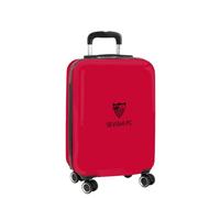 Sevilla FC - Trolley de Cabina 20 Pulgadas, Maleta con Ruedas, Candado de Seguridad, Maleta Ligera, 34.5x20x55 cm