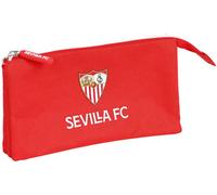 Safta, Portatodo Triple de Sevilla FC, 220x30x120 mm Unisex niños, Roja, Estándar