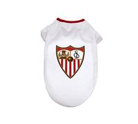 Sevilla Fútbol Club - Camiseta para Mascotas Perro o Gato, Talla XS, Producto Oficial, Color Blanco (CyP Brands)