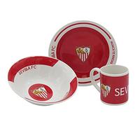 Sevilla Fútbol Club - Set de Desayuno, Producto Oficial, Color Rojo y Blanco (CyP Brands)
