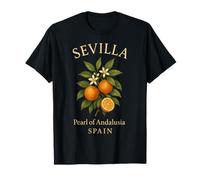 Sevilla Perla de Andalucía España Naranja Diseño Camiseta