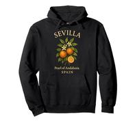 Sevilla Perla de Andalucía España Naranja Diseño Sudadera con Capucha