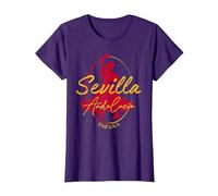 Sevilla Souvenir/España Sevilla Camiseta, Mujer, Morado, XS
