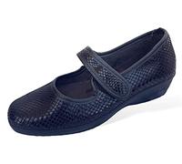 Sevilla Zapato Clásico de Señora Cómodo - Calzado arreglado para Mujer - Suela Antideslizante - Diferentes Diseños con Velcros - Negro - Tallas 35-41EU (Negro Abierto Velcro, Numeric_41)