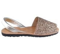 Sevillas Sandalias Menorquinas de Purpurina para Mujer - Abarcas Glitter en 3 Colores, Cómodas y Elegantes - Hechas en España (Dorado, Sistema tallas calzado EU, Adulto, Mujer, Números, mediano, 40)
