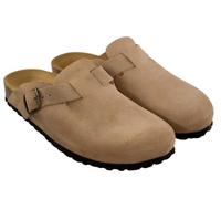 Sevillas Zuecos de Ante Unisex Tipo Boston Sandalia Cerrada Suela Anatómica Interior de Corcho y Látex Estilo Casual Cómodo Mod 6188 (Arena, Sistema Tallas Calzado EU, Adulto, Números, Mediano, 43)