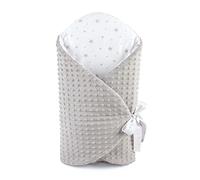 Sevira Kids Na-Kangourou Minky - Saco de Dormir para bebé, Color Blanco Gris Talla:0-3 mois
