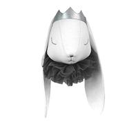 Sevira Kids - Trofeo mural de conejo príncipe de terciopelo - decoración de habitación infantil