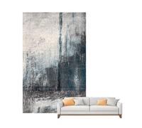 SEVOLY Alfombra calefactora eléctrica, Calentador de Suelo Radiante infrarrojo con Temporizador de Calentamiento rápido, Alfombra calefactora de grafeno Estilo Pintura de Tinta China,D,105 * 190CM