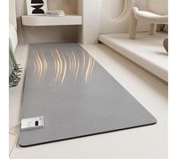 SEVOLY Calentador de Suelo Radiante infrarrojo, Alfombra eléctrica con termostato Ajustable de 60 Niveles, Impermeable, Temporizador de 12 Horas, Alfombra eléctrica,50x120cm