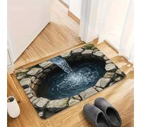 SEVOLY Felpudo para Puerta de Entrada, Interior y Exterior, con ilusión óptica 3D, para Todo Tipo de Clima, fácil de Limpiar, para Patio, Porche, Sala de Estar, Sala de Juegos,C,50 * 80cm