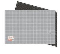 Sew Easy Alfombrilla de corte - 90 x 60 cm, cortador autorreparable de doble cara imperial y métrico para acolchar, costura, patchwork, costura, costura, costura - negro y gris