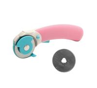 Sew Easy Cortador giratorio de 45 mm, hoja rodante para costura, costura, patchwork, mango ergonómico, protector de hoja de bloqueo de seguridad, agarre suave