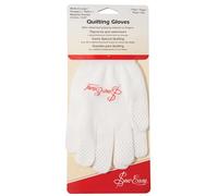 Sew Easy Guantes acolchados de tamaño mediano a grande de 23,5 cm, agarre de goma, reducción de la tensión de la mano, ajuste elástico, protección contra pines y agujas para acolchar, costura y