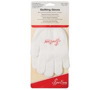 Sew Easy Guantes acolchados - Pequeños a medianos de 21,5 cm, agarre de goma, reducción de la tensión de la mano, ajuste elástico, protección contra alfileres y agujas para acolchar, costura y