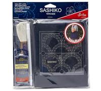 Sew Easy Sashiko - Kit de bolsa de mano de 36 x 42 cm, juego completo con plantillas de tela de hilo, agujas de lápiz, instrucciones (idioma español no garantizado)