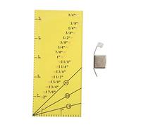 Sew Seam Allowance Ruler Magnetic Seam Guide Clear Scale Sturdy Durable High Accuracy Portable Sewing Machine Ruler for Sewing Cutting Body Waist Measurement Acrylic Stainless (Bright Yellow)