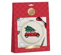 Sew & So On Kit de manualidades de bordado de coche con árbol de Navidad, incluye todos los accesorios de manualidades necesarios, kits de manualidades ideales para adultos y niños mayores, es un gran