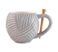 Sew Thirsty Novelty - Taza de hilo para tejer (tamaño grande), color gris