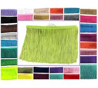 SEW TRENDS 4,5 m de hilo de flecos de cadena larga de 10,16 cm para manualidades, costura y decoración - Verde Lima