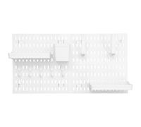 SEWACC 1 Juego De Tablero Perforado Combinado Organizador De Pared Montaje En Pared Panel Perforado Tablero Perforado Y 10 Accesorios Kits Modulares para Colgar para Oficina En Casa