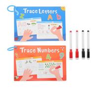 SEWACC 1 Juego de Tarjetas didácticas de borrado en seco para Preescolar: Tarjetas de Aprendizaje temprano para niños sobre el Alfabeto y los números - de Aprendizaje de borrado en seco para
