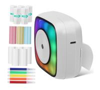 SEWACC 1 Juego Impresora Térmica Mini Portátil Sin Tinta de Impresión Fabricante de Etiquetas Adhesivas para Proyectos Escolares y Organización Casa Diseño Compacto