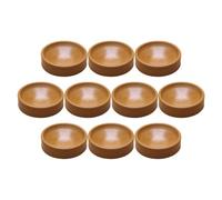 SEWACC 10 Almohadillas Antideslizantes para Muebles Ruedas Diámetro Interior 43 MM Color Marrón Protectores para Pies de Piano Pads a Prueba de Golpes para Uso en Hogar y Oficina