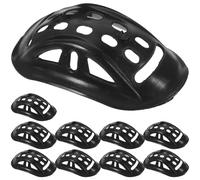 SEWACC 10 Almohadillas Barbilla del Casco de Seguridad, Accesorio de Caucho Negro, Compatibles Correas Estándar, Soporte Ergonómico para Uso Industrial y Protección Personal