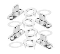 SEWACC 10 Juegos Cierre Metálico para Bolsos de Hebillas Ajustables para Manualidades Clasp de Turn Lock para Carteras y Maletines Hardware de Bricolaje Plata para y Uso Doméstico