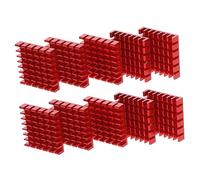 SEWACC 10 Piezas Disipador de Aluminio Rojo Oxidado para CPU GPU Chip Electrónico Módulo de Aletas Térmicas de Alta Conductividad Fácil Instalación para Componentes Eléctricos