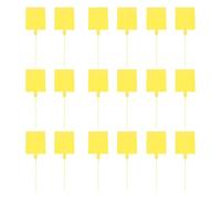 SEWACC 100 Etiquetas de Cable de Plástico Amarillas Bridas para Cables, 100 Piezas, Resistentes y Compactas para Gestión y Organización en Logística, Hogar y Oficina
