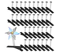 SEWACC 100pcs Duck Bill Hair Clips, Spring Iron Alligator Hair Clips DIY Hairpins Barrettes Accessories, Black