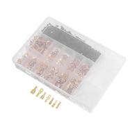 SEWACC 1050 piezas Kit de Terminales de Latón para Conexión Eléctrica con Conectores Macho y Hembra de Pala y Funda Termorretráctil Resistente Fácil Instalación para Bornas y Cajas de