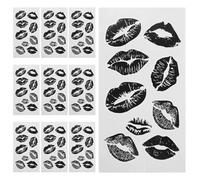 SEWACC 10hojas Pegatinas De Tatuajes Impresiones De Labios Tatuajes Temporales De Besos Para Mujer Calcomanías De Labios Para Fiestas Halloween y San Valentín De Impermeables
