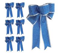 SEWACC 10piezas Adornos Navideños Lazos Lazo Grande de Borde Brillante para Árbol de Navidad para Decorar la Puerta de Entrada de Tu Casa