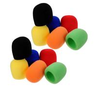 SEWACC 12 Piezas Cubiertas Esponja para Micrófono de Mano Fundas Antiviento para Escenario Protectores Micrófono Ajustables para Ktv y Presentaciones
