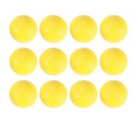 SEWACC 12 Piezas Pelota de Práctica de Golf Flexible Amarilla Swings | Resina Sintética y Caucho, Uso en Juegos y Entrenamiento, Apta para Putts y Ejercicios