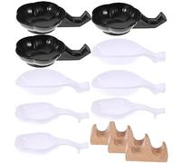 SEWACC 12 piezas Plato de Tinta Sumi para Caligrafía con Soporte de Pinceles de Madera y Reposapinceles Multifuncional para Estudiantes y Principiantes Resistente y Seguro para