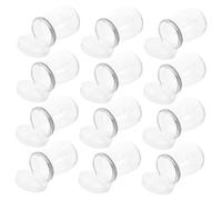 SEWACC 12piezas Botellas De Vidrio Pequeñas Con Tapa Recipientes Reutilizables Para Yogurtera Vasos De Vidrio Para Leche Para Mermelada y Miel Casa