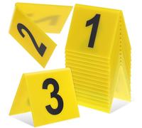 SEWACC 15 Marcadores De Evidencia Marcadores De Escena Del Crimen Números De Mesa De Plástico Amarillo Juego Del 1 Al 15 2 48 X 2 16 X 1 77 Pulgadas Marcadores De Números De Escritorio