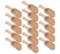 SEWACC 16 Piezas Cucharas Pequeñas de Madera para Sal y Especias, Medidoras y Decorativas, Diseño Natural y Elegante, Ideales para Cocina y Mesa
