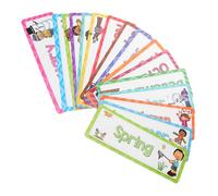 SEWACC 16 Piezas Tarjetas Didácticas Inglés para Meses y Educativas para Jardín de Infancia y Decoración de Aula Mejoran Vocabulario y Habilidades Lingüísticas