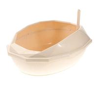 SEWACC 1pieza Bandeja para Gatos Cerrada Anti-Salpicaduras con Pala Caja Higiénica de Plástico Resistente para Uso Casa Oficina o Habitación Diseño con Puntos Color Color