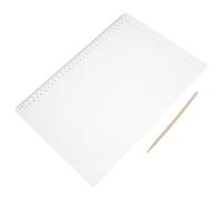 SEWACC 2 Conjuntos de Plantillas de Línea Recta Espaciado de 0.9cm y 30 Cuadrículas, Regla Portátil de Plástico para Exámenes Estandarizados y Dibujo de Cuadrícula