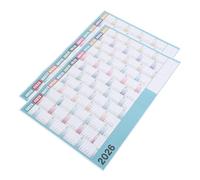 SEWACC 2 Juegos Calendario Anual de Pared Planificador Mensual Grande y Reutilizable para Oficina Escuela y Cartel de Programación Anual para Estudiantes y