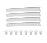 SEWACC 2 Juegos de Guías de Riel para Cajones de Plástico Corredera Resistente 4 Rieles y 8 Clavos Incluidos para Muebles de Dormitorio Baño y Sala de Estar Fácil Instalación y